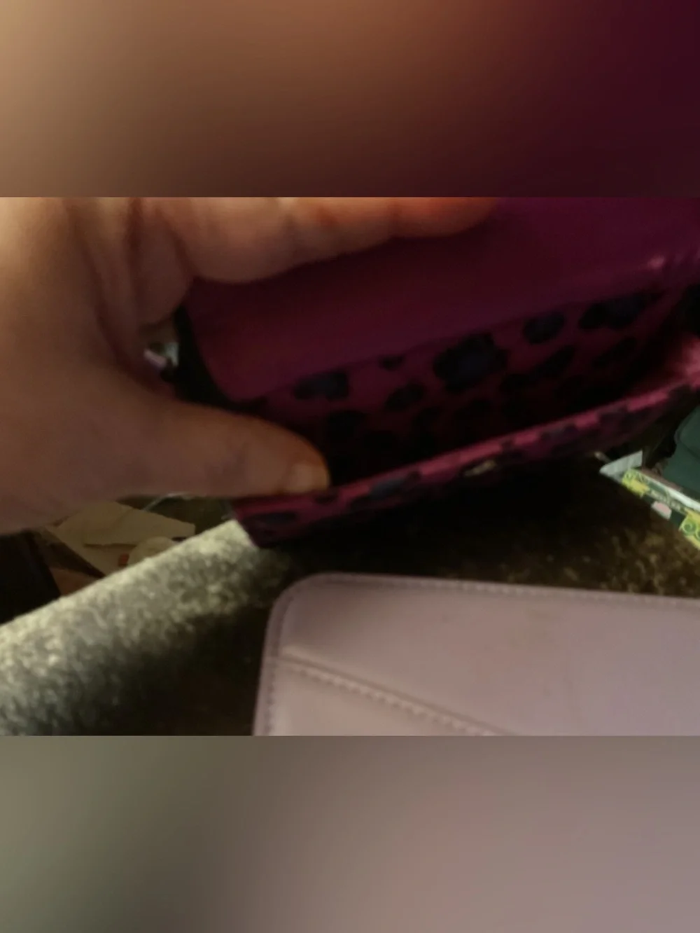VERA BRADLEY LEOPARD PINK AND BLACK QUILTED WALLET - Picture 5 of 9